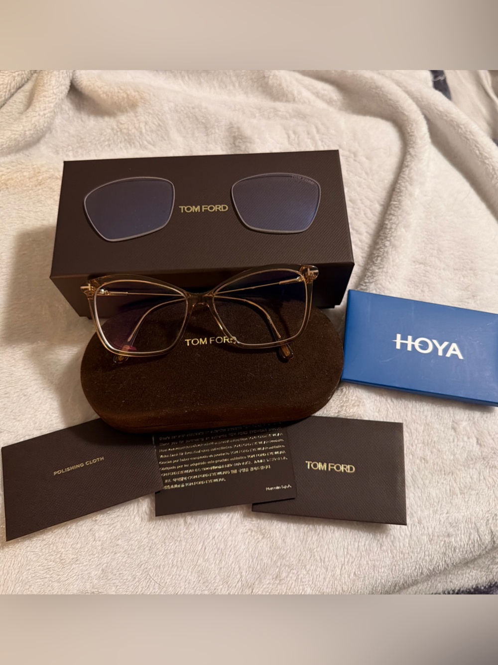 Tom Ford Glasses FT5687 Shiny Light Brown 045 56-14-140 Eyeglasses Frames
